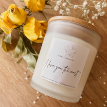 Load image into Gallery viewer, frosted candle | I love you the most